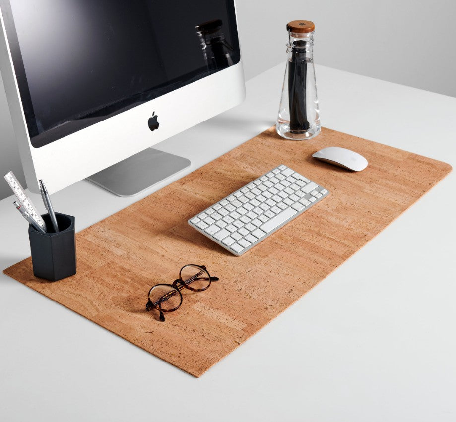 Product feature Handmade cork leather desk mat BU Products