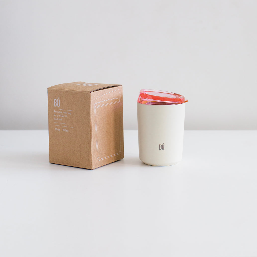 BU Brew – 300ml Insulated Stainless Steel Coffee Mug with Splash-Proof Lid