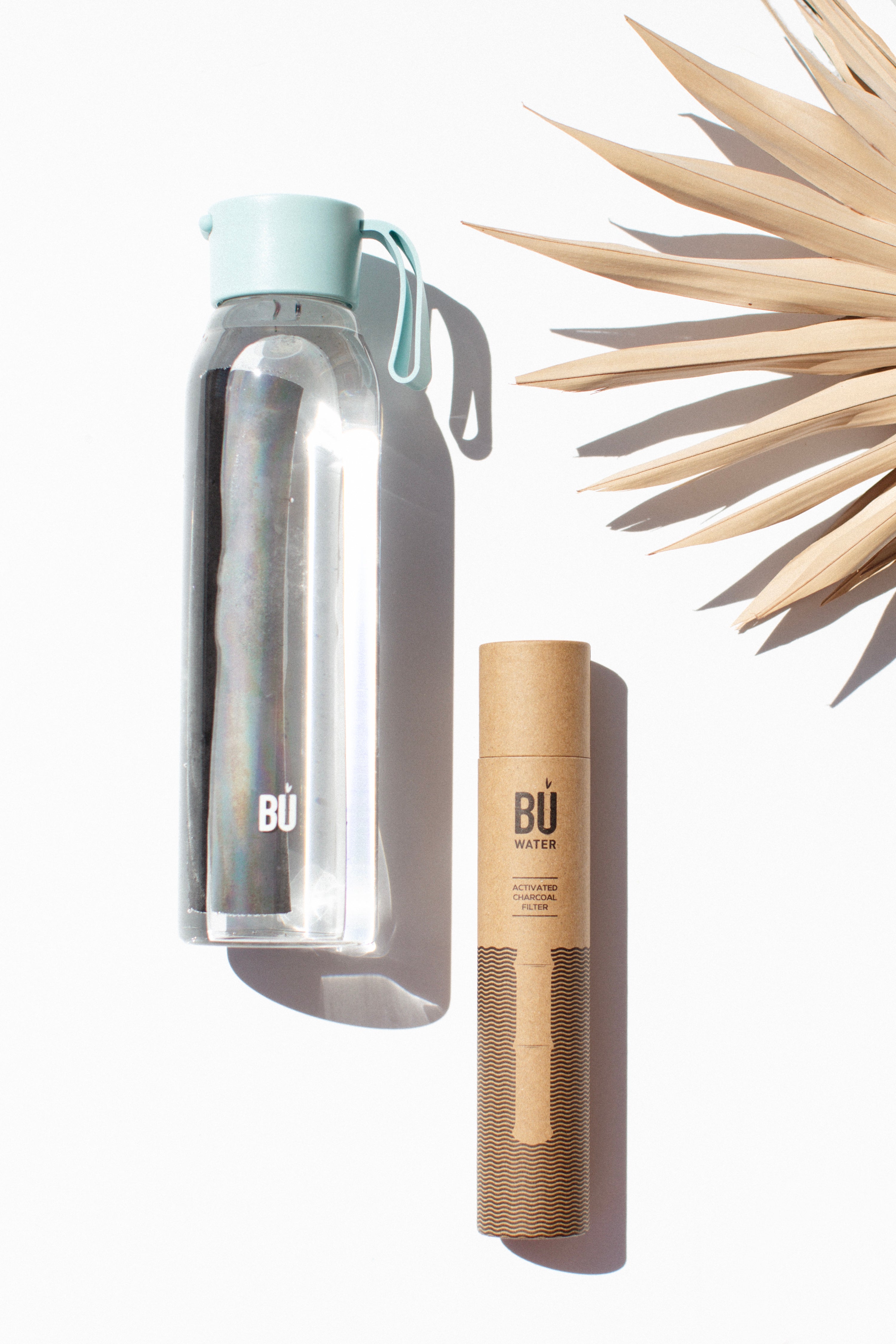 BU Water – 700ml Reusable Glass Bottle with Optional Charcoal Filter