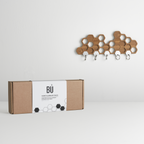 Honeycomb Bamboo Key Holder – Magnetic Wall-Mounted Key Rack