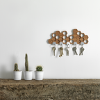 Honeycomb Bamboo Key Holder – Magnetic Wall-Mounted Key Rack