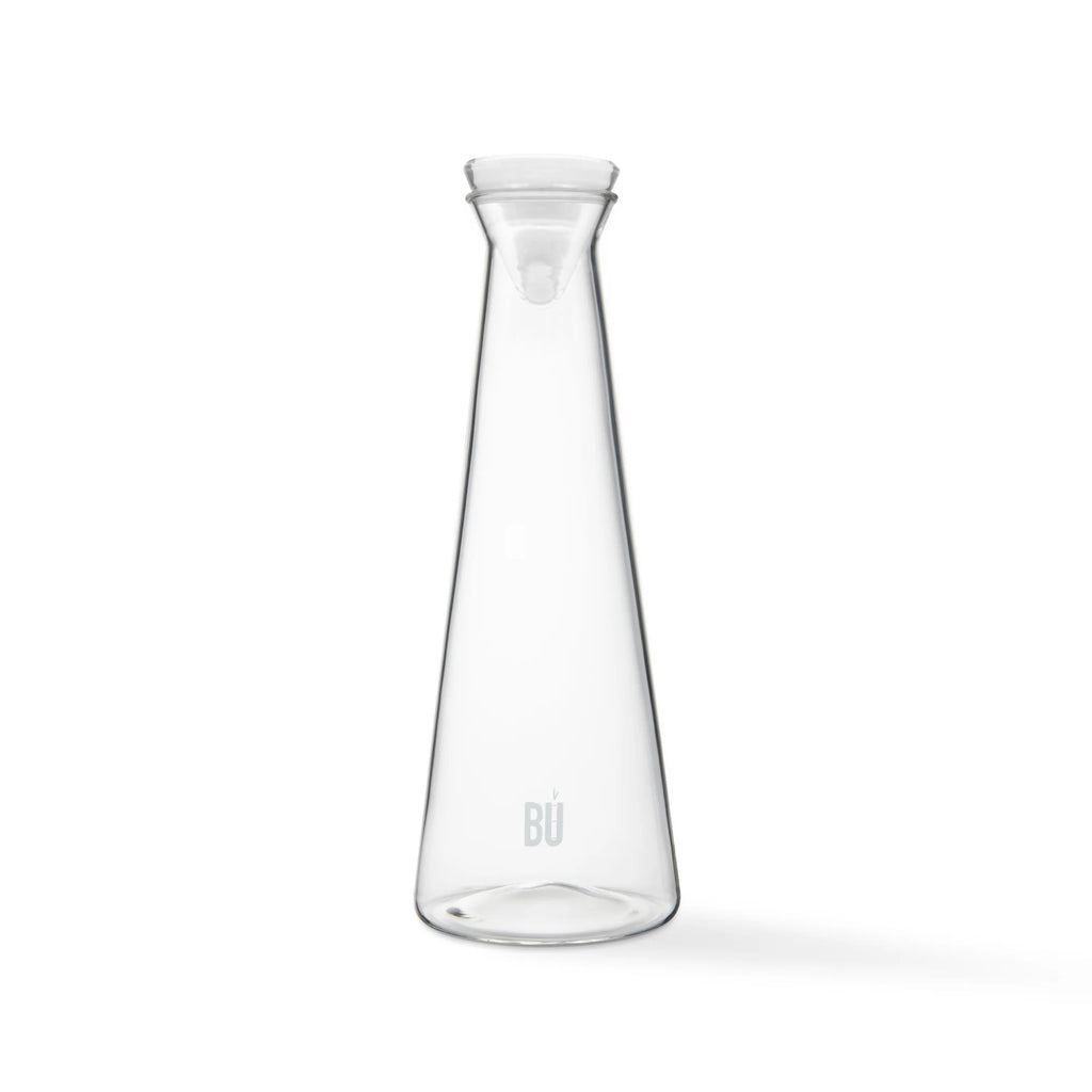 BU Carafe – 1.2L Mouth-Blown Glass Jug with Bamboo or Glass Lid