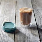 BU Brew – Double-Walled Glass Coffee Cup (8oz, 12oz, 16oz)