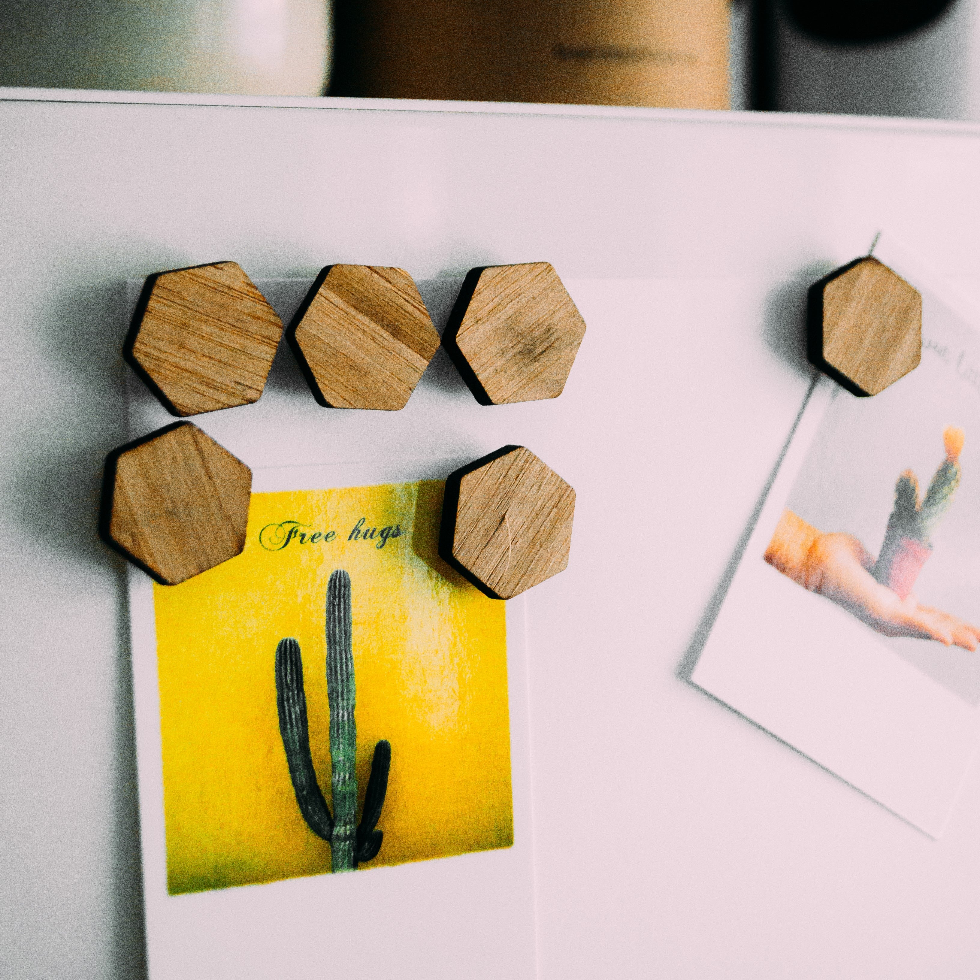 BU Magnets – Set of 20 Bamboo Hexagon Fridge Magnets
