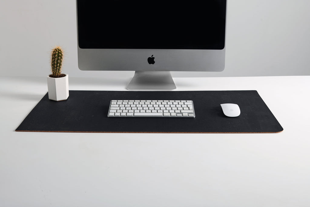BU Cork Leather Desk Mat — Sustainable Handmade Desk Mat