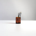 3 x Recycled Coloured Glass Hexagon Pots – Desk Organisers & Planters