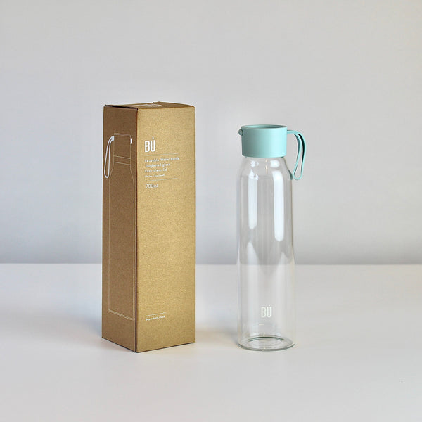 BU Water - 700ml Glass Water Bottle with optional Bamboo Charcoal Filter