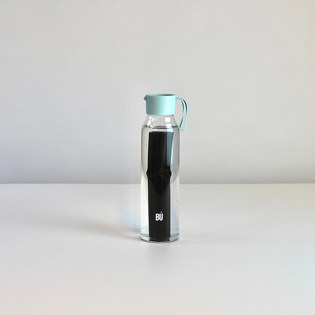 BU Water – 700ml Reusable Glass Bottle with Optional Charcoal Filter