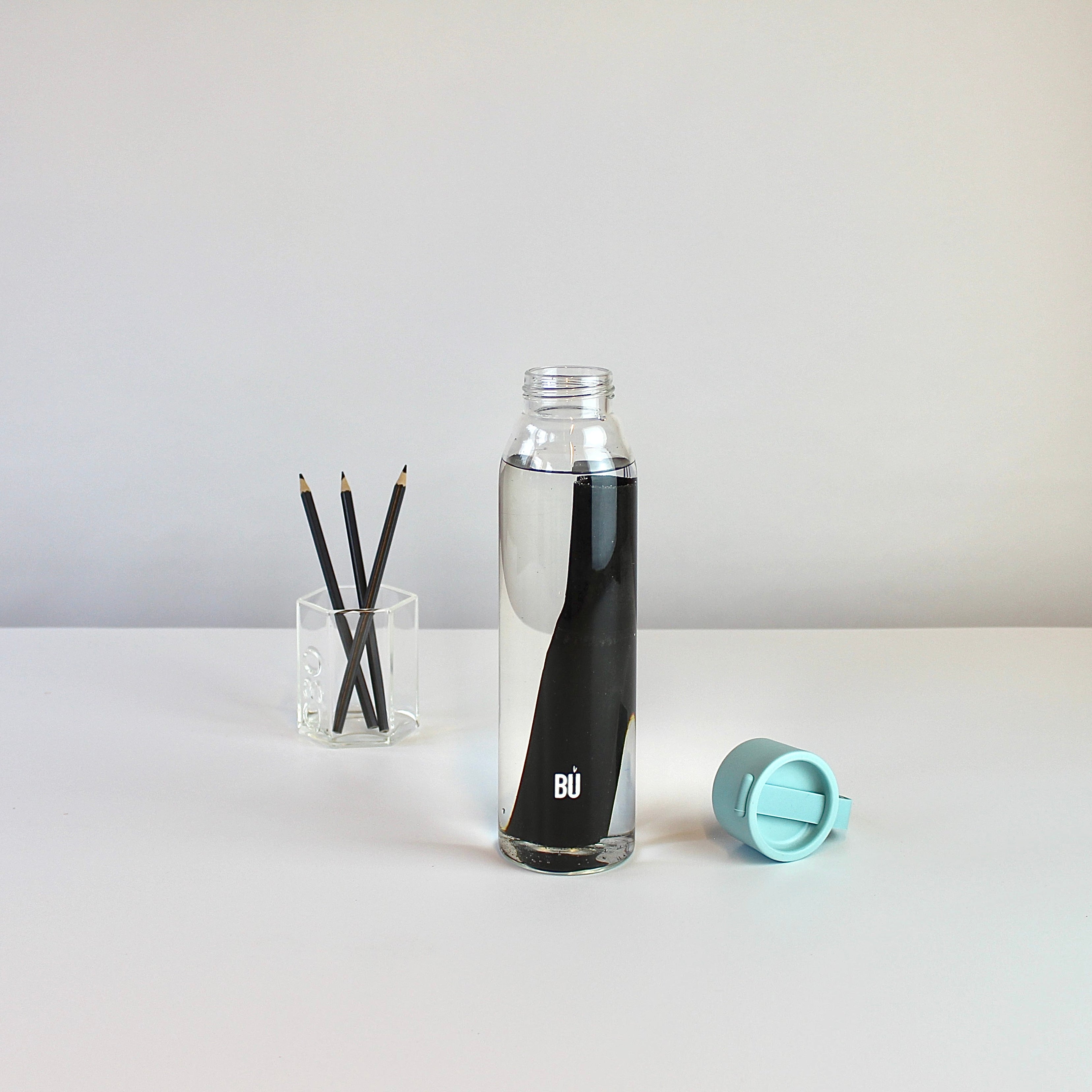 BU Water – 700ml Reusable Glass Bottle with Optional Charcoal Filter