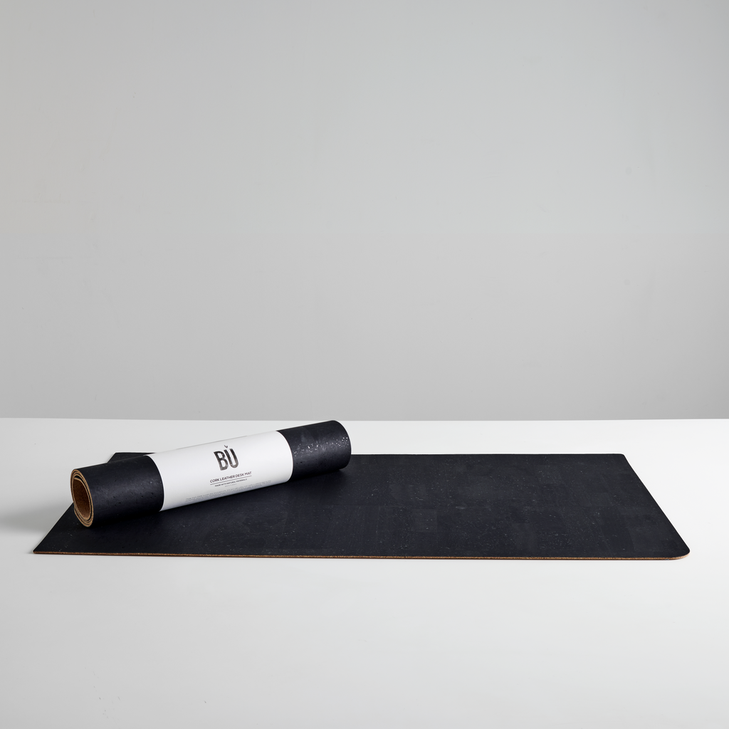 BU Cork Leather Desk Mat — Sustainable Handmade Desk Mat