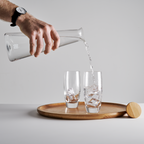 BU Carafe – 1.2L Mouth-Blown Glass Jug with Bamboo or Glass Lid
