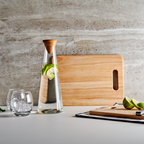 BU Carafe – 1.2L Mouth-Blown Glass Jug with Bamboo or Glass Lid