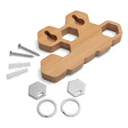 Honeycomb Bamboo Key Holder – Magnetic Wall-Mounted Key Rack