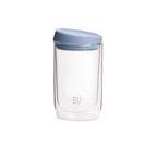 BU Brew – Double-Walled Glass Coffee Cup (8oz, 12oz, 16oz)