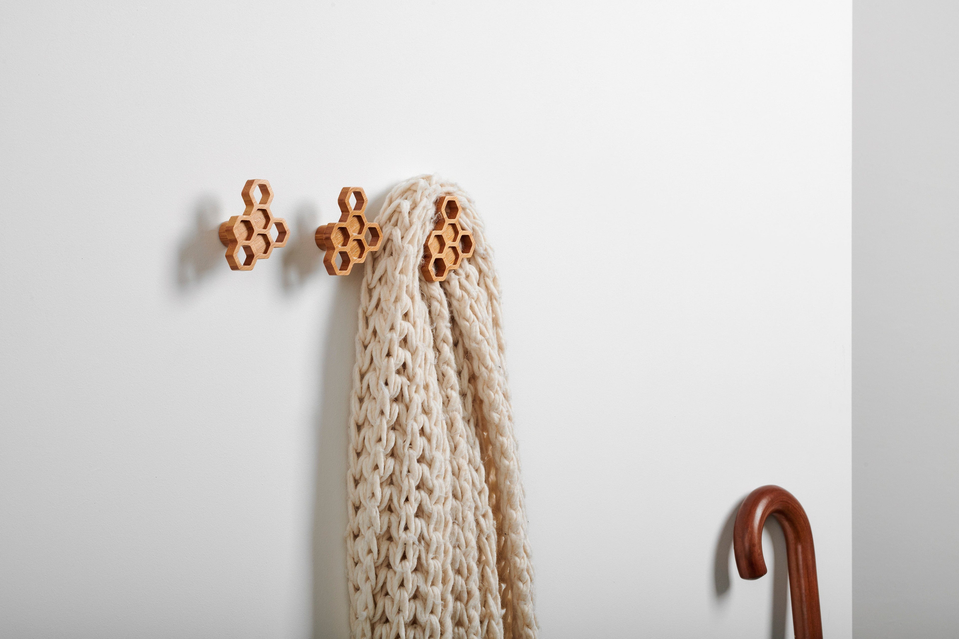 Honeycomb Wall Hooks (Set of 3)
