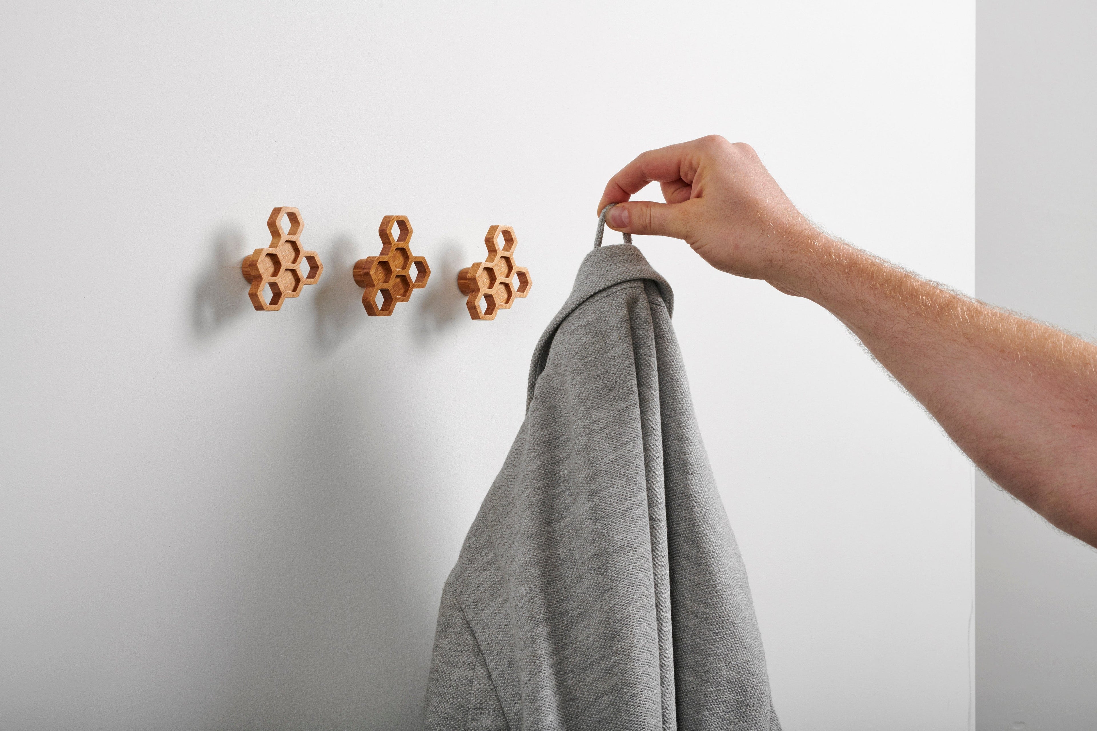 Honeycomb Wall Hooks (Set of 3)