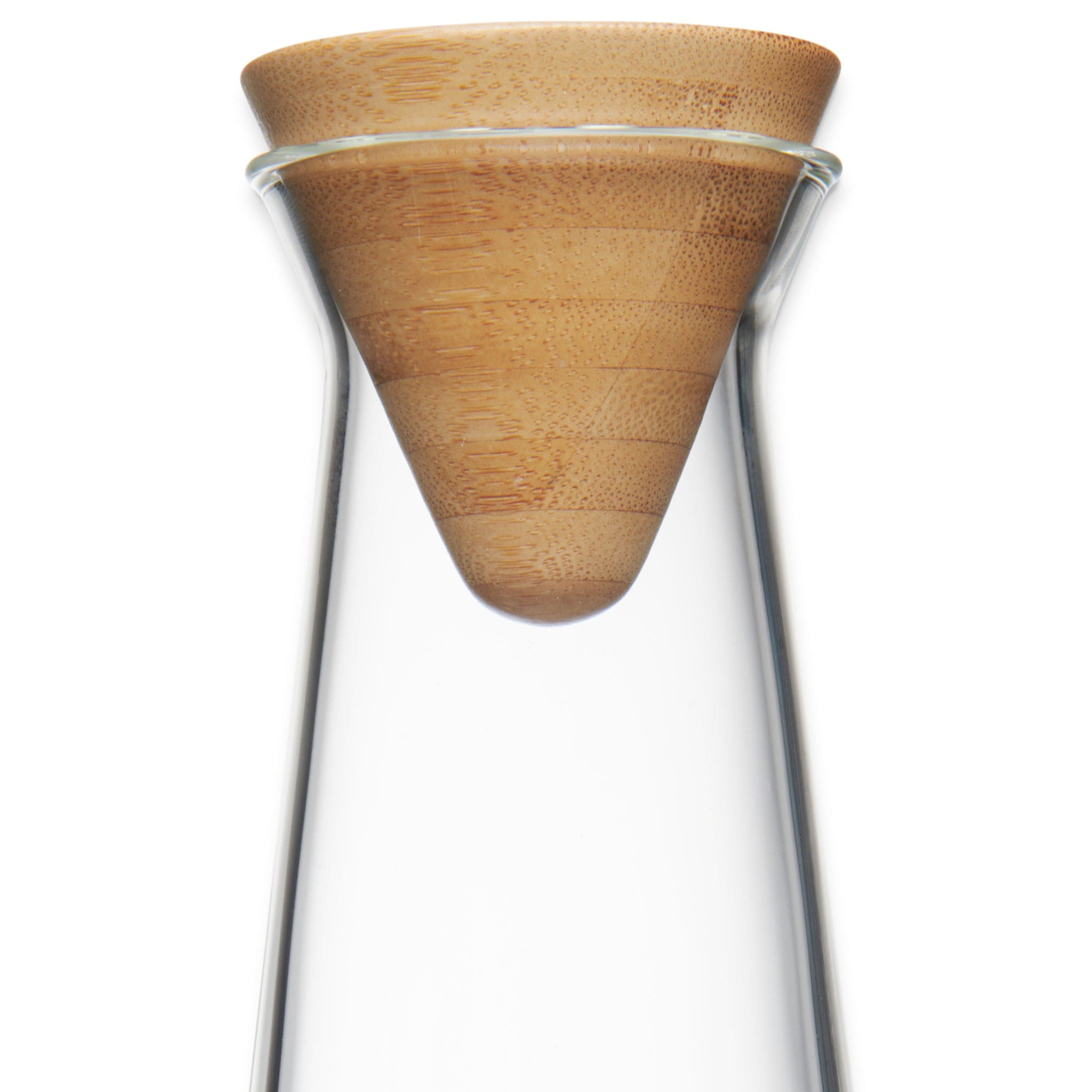 BU Carafe – 1.2L Mouth-Blown Glass Jug with Bamboo or Glass Lid