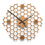 Silent Honeycomb Bamboo Clock