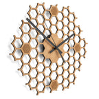 Silent Honeycomb Bamboo Clock