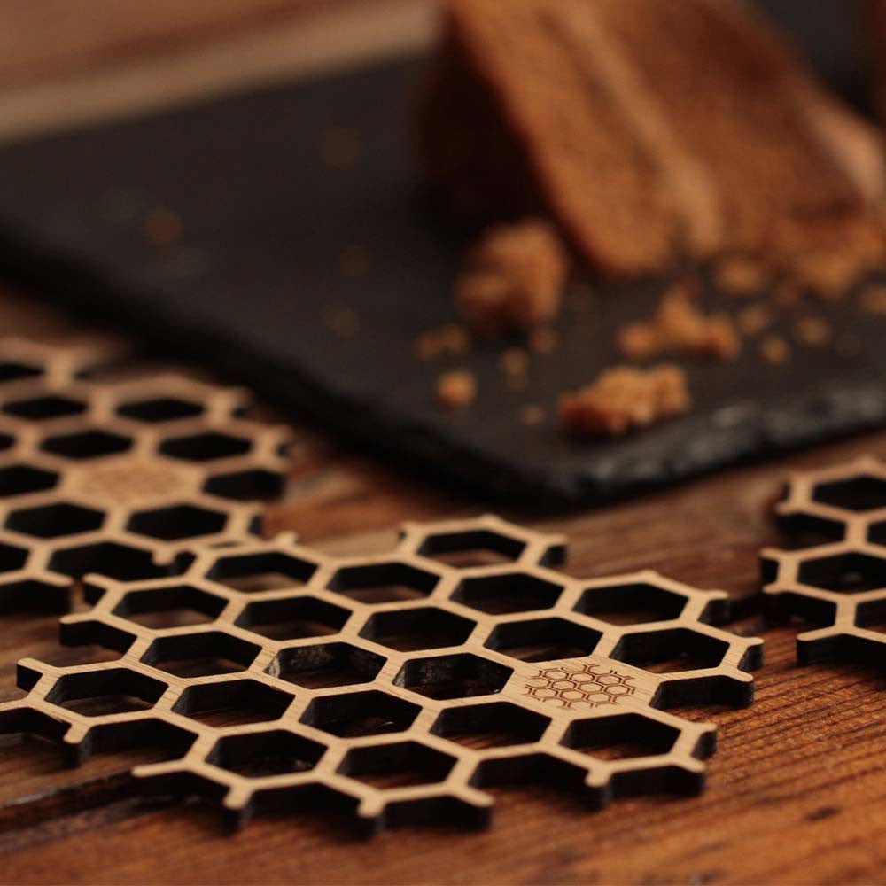 Bamboo Honeycomb Coasters (set of 6)