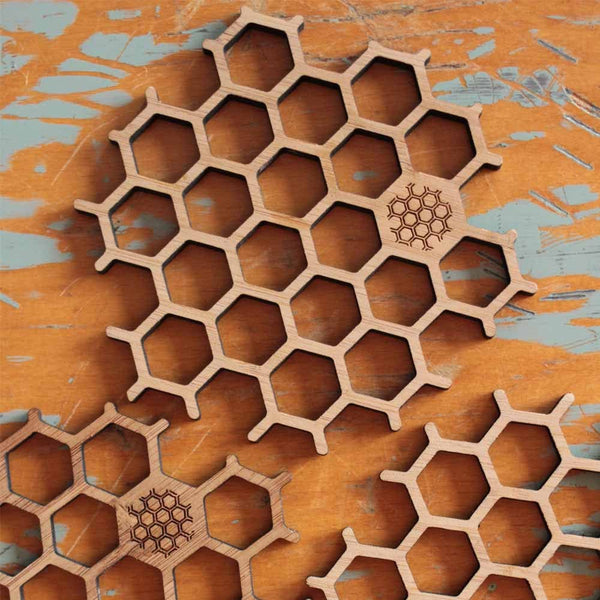 Bamboo Honeycomb Coasters (set of 6)