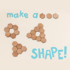 BU Magnets – Set of 20 Bamboo Hexagon Fridge Magnets